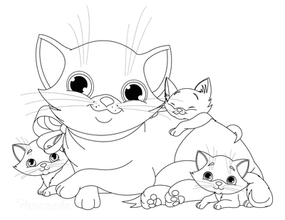cats and kittens drawings