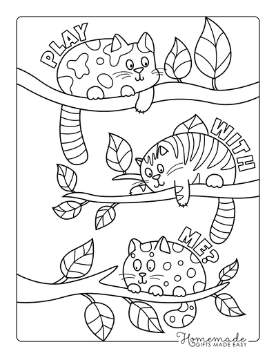 Meticulously Crafted Printable Cats Pages for Coloring Enthusiasts, 55 Pages
