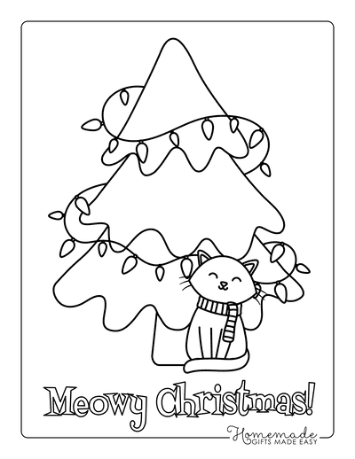 Printable Christmas Tree Coloring Page For Kids #3 – SupplyMe