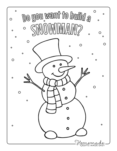 60 Best Snowman Coloring Pages For Kids Free Printables