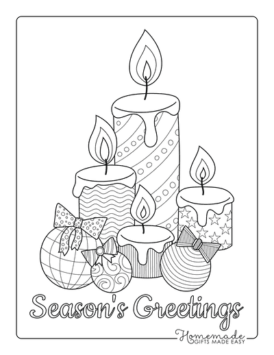 candle coloring pages