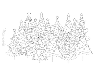 christmas tree mandala coloring pages