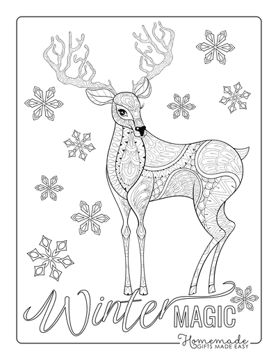Country Winter Coloring Book for Adults: Giant Super Jumbo