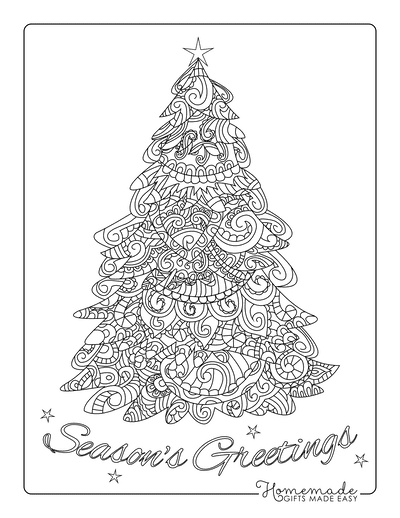 Free Printable Christmas Coloring Pages for Adults » Homemade Heather