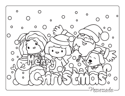 merry christmas colouring pages