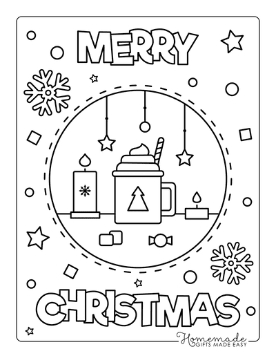 Drawings To Paint & Colour Christmas - Print Design 112