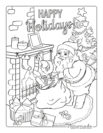 Drawings To Paint & Colour Christmas - Print Design 112, colorir online  natal 
