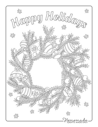plain wreath coloring pages
