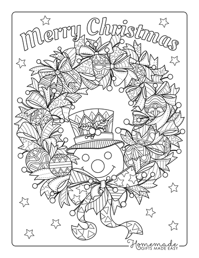 free printable christmas coloring pages adult