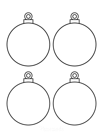Printable Christmas Ornaments Coloring Pages Blank Templates