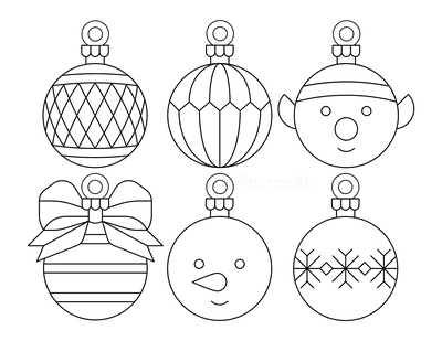 Printable Christmas Ornaments, Coloring Pages, & Blank Templates