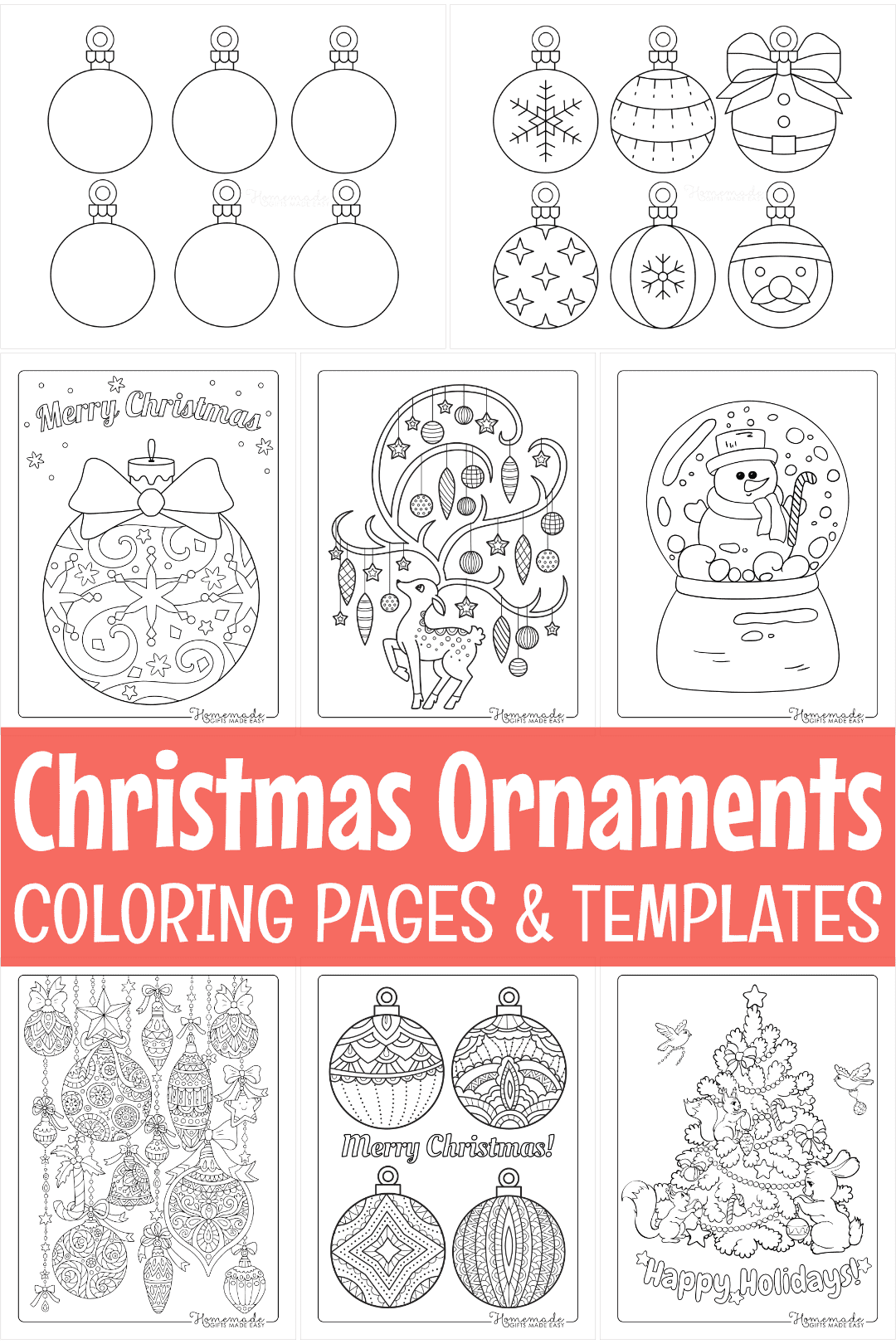 christmas ornament templates kids