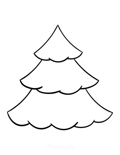 blank christmas tree coloring