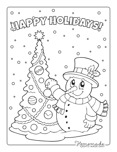 Best Snowman Coloring Pages for Kids & Adults
