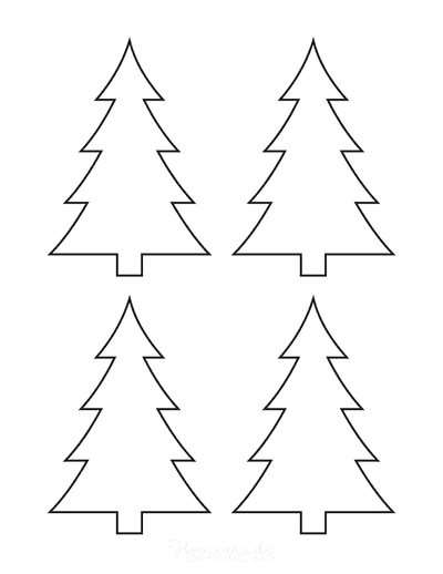 Christmas Tree Templates | Free Printable Outlines & Patterns in All ...