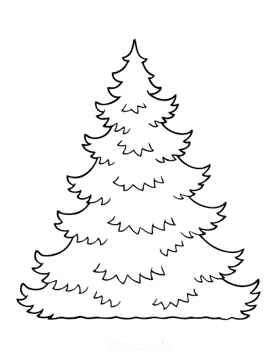 blank christmas tree coloring page