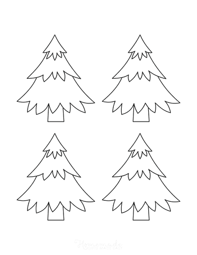 Christmas Tree Templates | Free Printable Outlines & Patterns in All ...