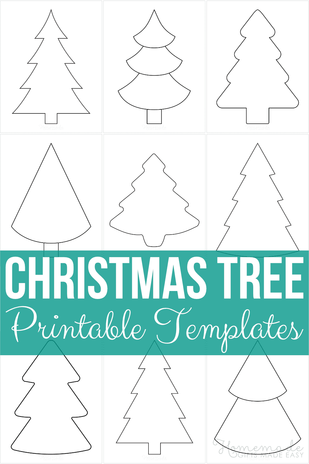 Christmas Tree Templates Free Printable Outlines Patterns in All