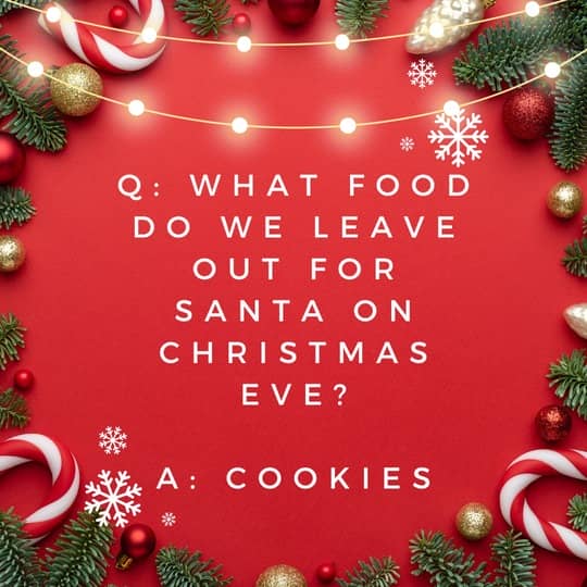 christmas trivia questions what food to do we leave out for santa on christmas eve?