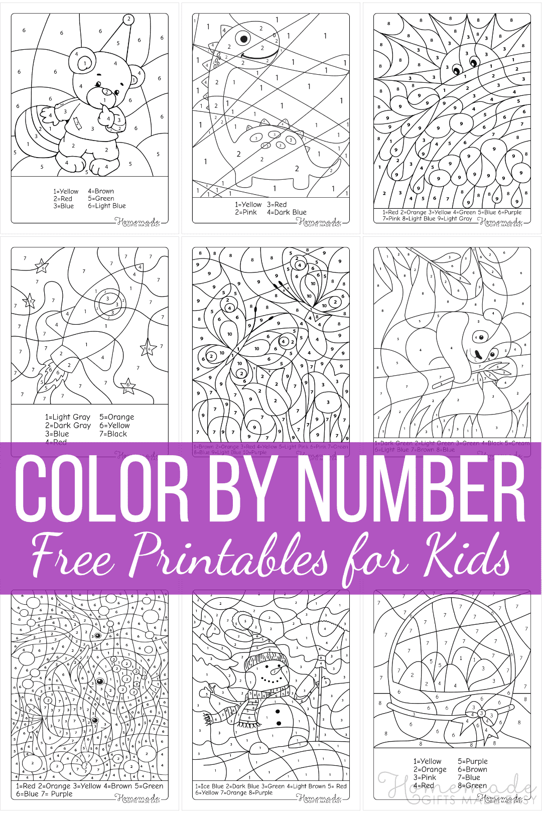 Free Printable Paint By Numbers For Adults