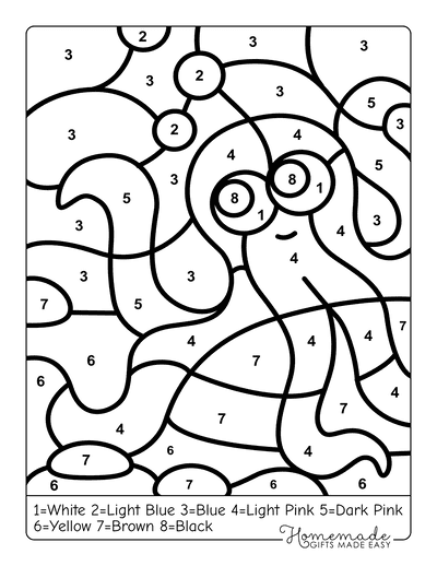 free printable number coloring pages