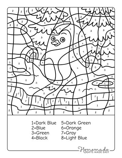 15 fun Paint by numbers worksheets to download and color in