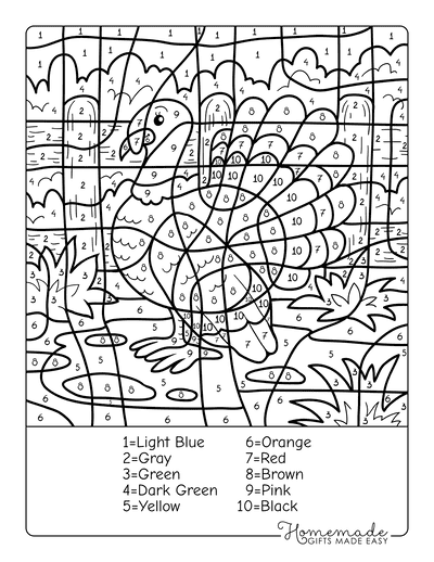 Hard Color by Number Coloring Pages Printable  Color by number printable, Color  by numbers, Adult color by number