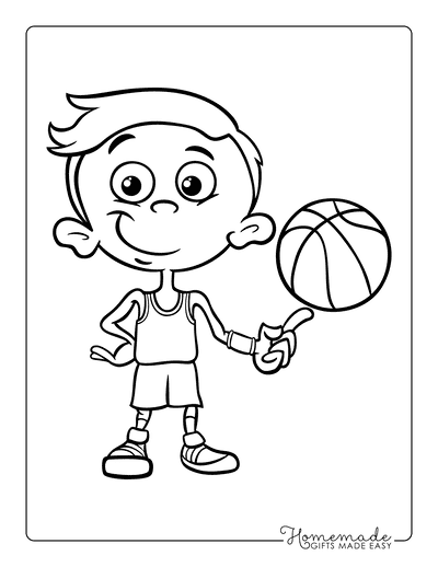 Coloring Pages for Boys Basketball