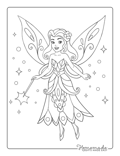 fairy princess coloring pages