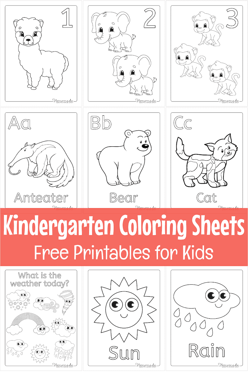 coloring pages kindergarten