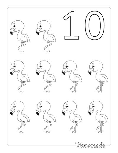 number coloring page 1 10