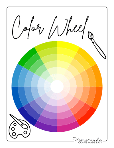 Comeplementary Colors Cute Color Wheel Reference Free PDF Complementary Colors Full Color Wheel Script Designs