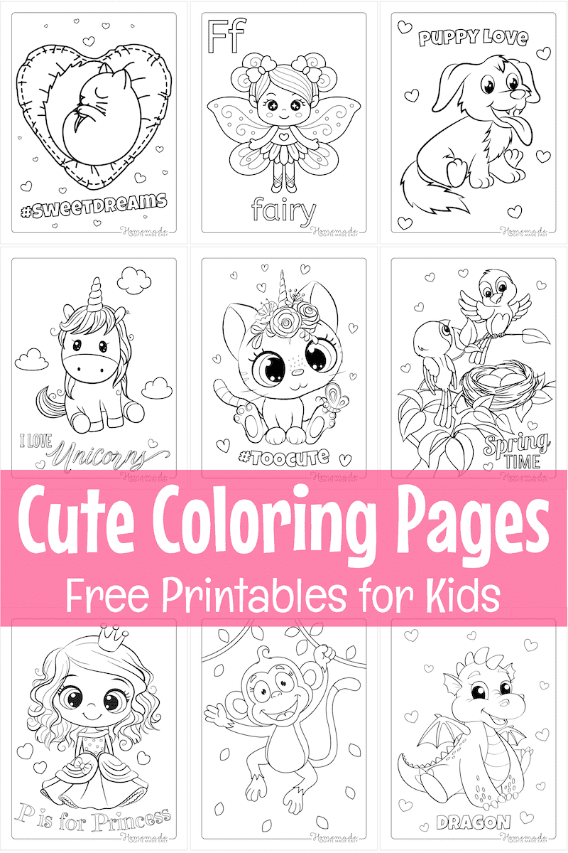 free printable cute coloring pages