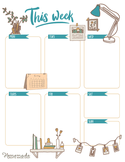 Daily Planner Template Cute Aesthetic Office Week Planner