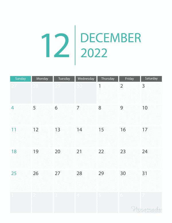 december 2022 calendar with holidays