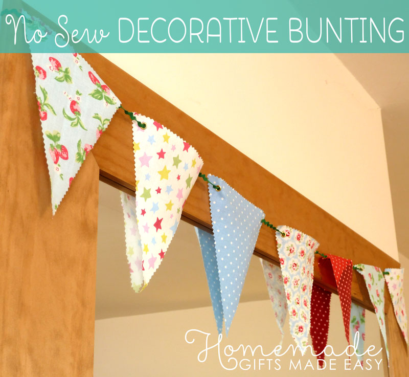 Decorative Bunting Easy No Sew Fabric Banner Bunting