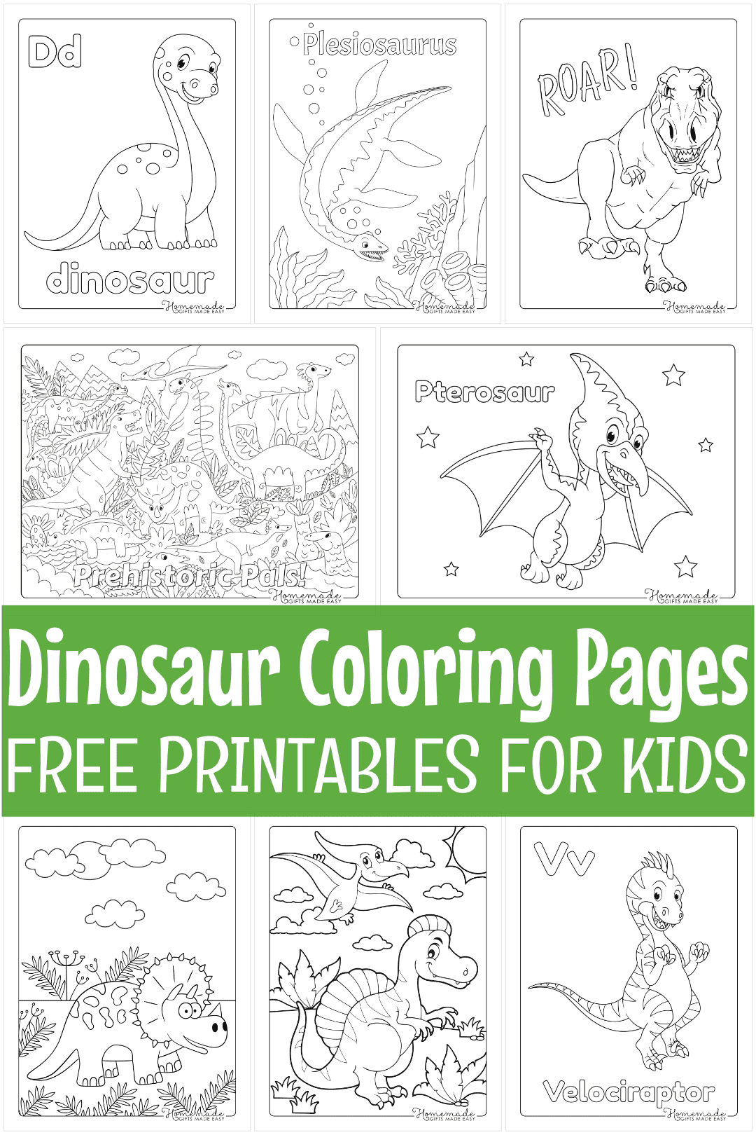 free printable dinosaur coloring pages for kids