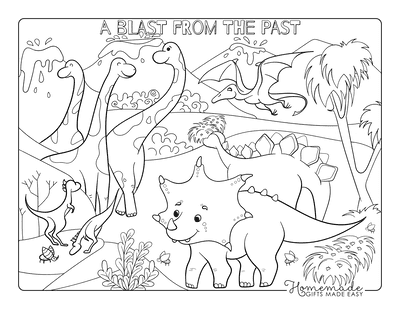 dinosaur family coloring pages