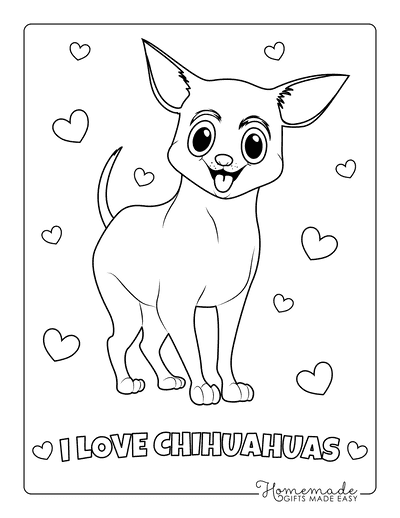 Dog Coloring Pages Chihuahua