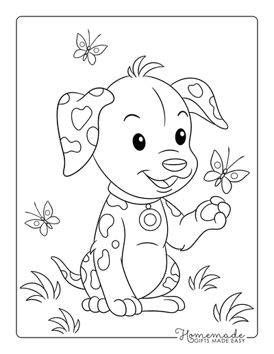 cute kitten and puppy coloring pages