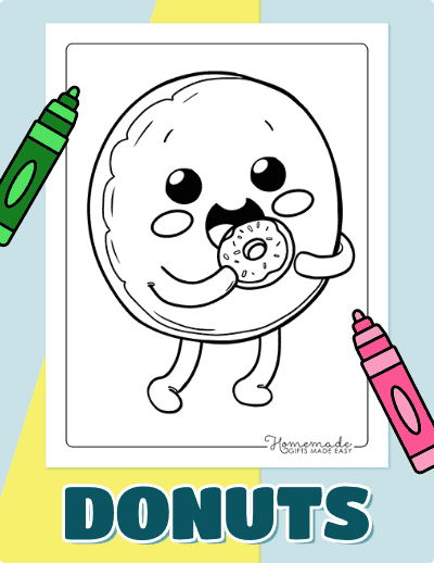 Donut Coloring Pages