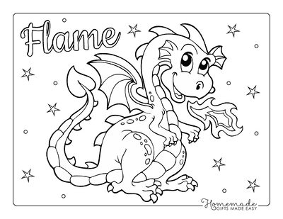 dragon pictures to color for kids