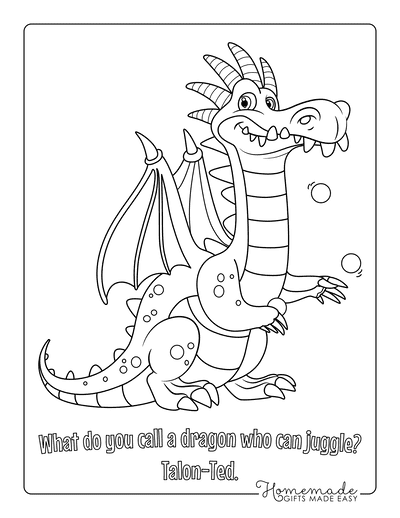 free dragon coloring pages for kids adults