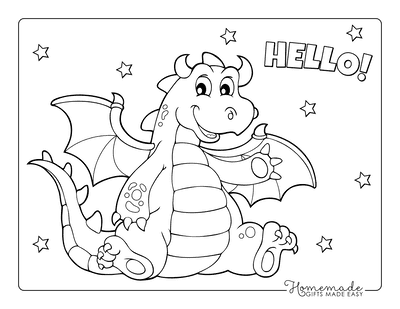 cute dragon coloring pages for kids