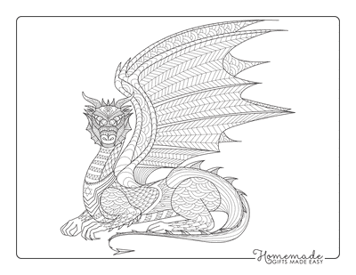 scary dragon coloring pages