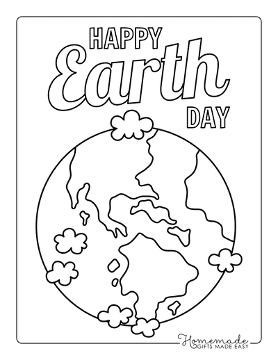 Easy Earth Day Coloring Page in Illustrator, SVG, JPG, EPS, PNG - Download  | Template.net