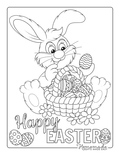 Free Printable Easter Bunny Coloring Pages for Kids & Adults 2023