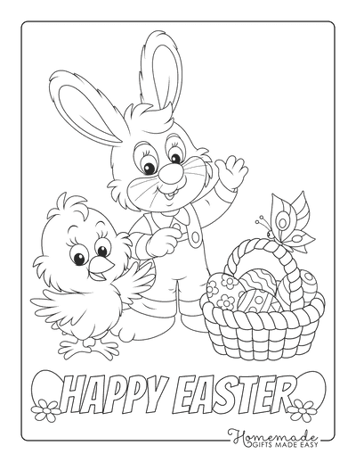 Free Easter Coloring Pages for Kids Adults