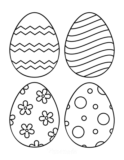 Easter Egg Coloring Pages Patterned 1 Medium 4