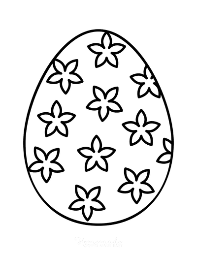 easy easter egg coloring pages